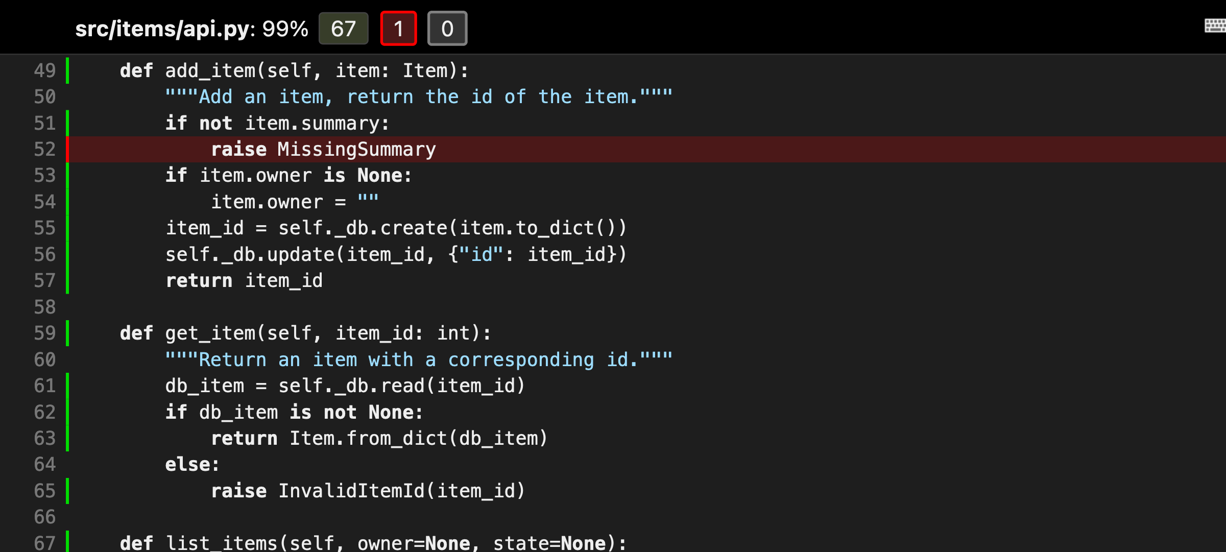 raise MissingSummary